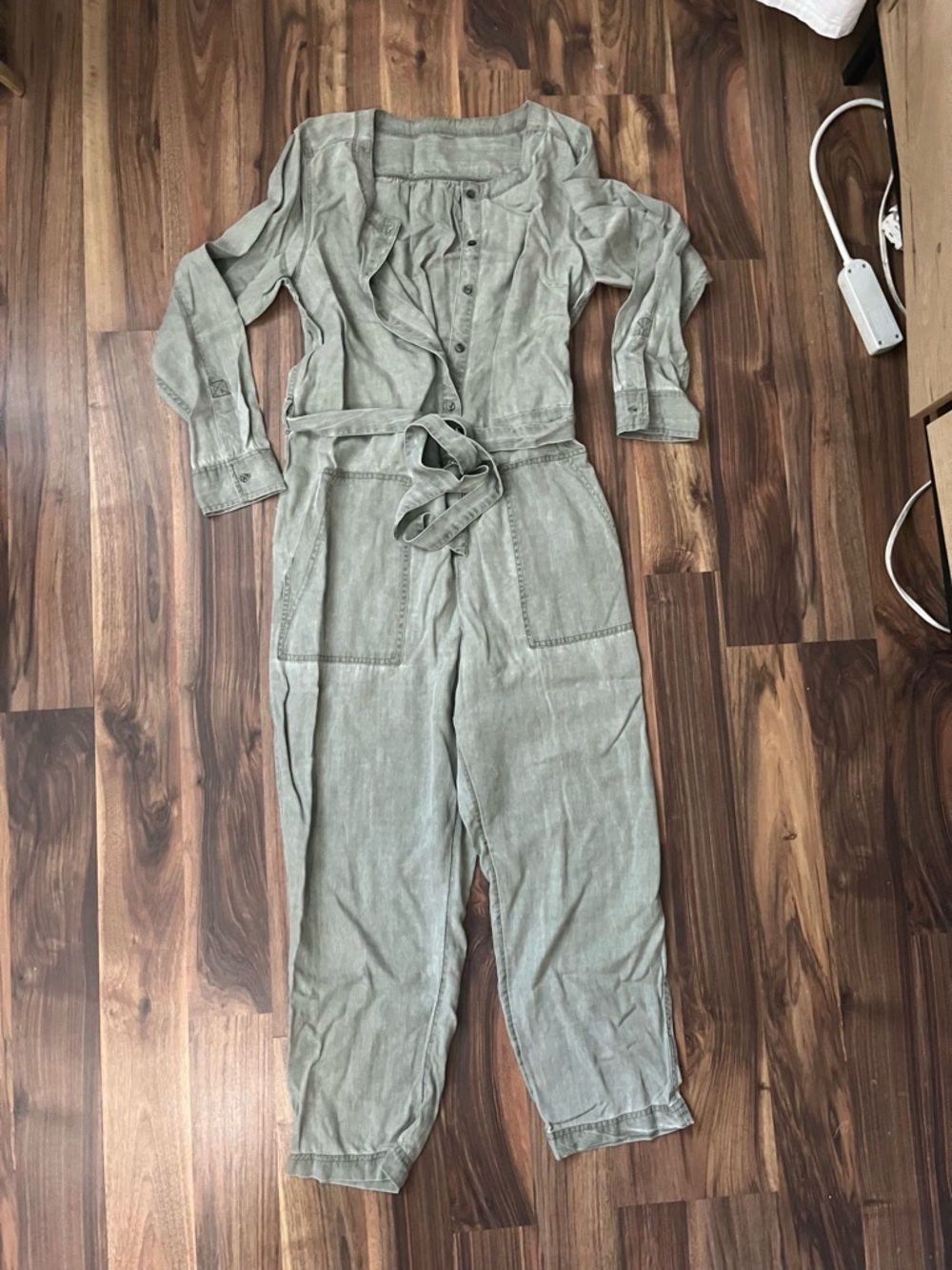 Cloth and Stone green utility jumpsuit